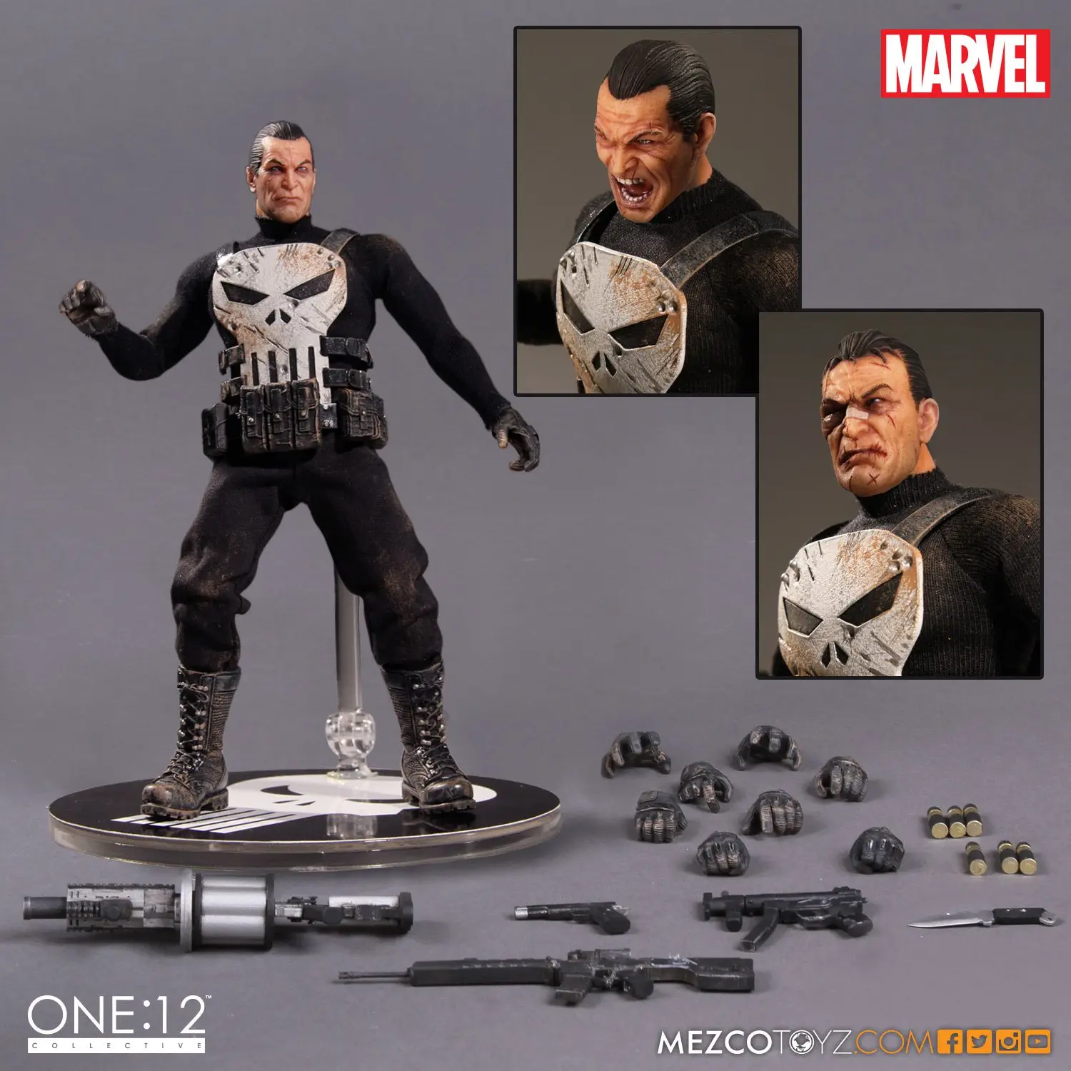 Play Mezco The Punisher 1:12 Articulated Collective Action Figure Play - £66.34 GBP