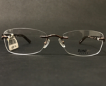 Technolite Eyeglasses Frames TFD 4002 BR Brown Rectangular Rimless 52-17... - $83.93