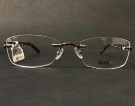 Technolite Eyeglasses Frames TFD 4002 BR Brown Rectangular Rimless 52-17-135 - £66.23 GBP