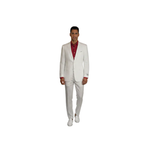 Adolfo Men's Linen Suit summer suit Breathable and comfortable C500 White - $104.99