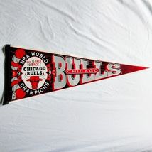 Vintage Chicago Bulls 1993 NBA World Champions Full Size Pennant Flag Gr... - $11.88