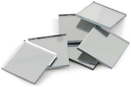 Mirror Tile Squares 1/2&quot; x 1/2&quot; inch Square Shape REAL GLASS MIRRORS disco ball - £14.13 GBP