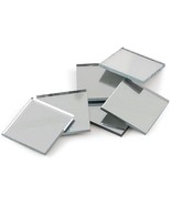 Mirror Tile Squares 1/2&quot; x 1/2&quot; inch Square Shape REAL GLASS MIRRORS dis... - £14.16 GBP