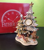 John Hine Limited 1996 Father Time Christmas Tree Mantel Clock Vintage Retired - $48.40