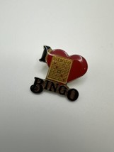 Vintage I Love Bingo Lapel Pin 3cm BB11 - $22.77