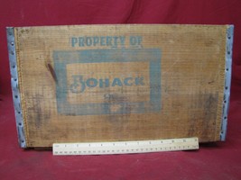 Rare Bohack Vintage Wooden Beer Milk Crate Advertising Soda Pop Box - $59.39