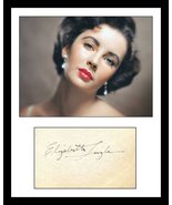Elizabeth Taylor Signed Autographed 8.5x11 Vintage Signature Display w/ ... - €127,93 EUR