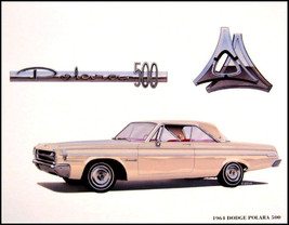 1964 Dodge Polara 500 Mopar Art Print Lithograph 64 - £21.28 GBP