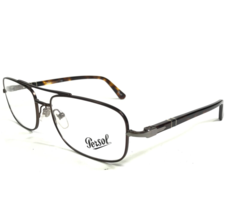Persol 2403-V 992 Eyeglasses Frames Brown Tortoise Square Wire Rim 55-17-145 - £58.71 GBP