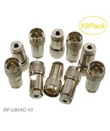 10Pack Uhf Pl-259 Male Clamp-Type Rf Connectors For Rg58 Rg142 Lmr195 Coax - £40.37 GBP