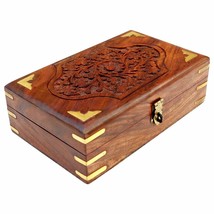 Handmade Wooden Jewellery Box for Women Jewel Organizer Hand Carved Gift Items - $22.99