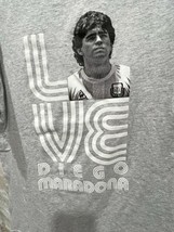 Diego Maradona LOVE  T-shirt print  Back number 11  gray JERZEES  size  XL - £10.27 GBP