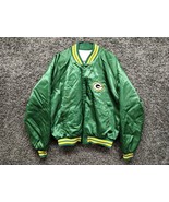 Vintage Green Bay Packers Satin Jacket Quilt Lined Adult XL Chalk Line - £92.91 GBP