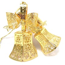 2002 Annual Holiday Bells Danbury Mint Christmas Ornament Gold Plated Collection - £22.80 GBP