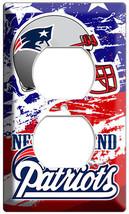 NEW ENGLAND PATRIOTS FOOTBALL TEAM US FLAG OUTLET WALL PLATE MAN CAVE RO... - $11.99
