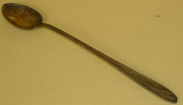 ANTIQUE WM RODGERS SILVERPLATED FLATWARE LONG CHILD ICE TEA SPOON - $4.00