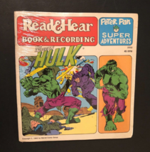 The Incredible Hulk 1982 Marvel Peter Pan Read &amp; Hear Book Recording 45 Rpm New - £40.46 GBP