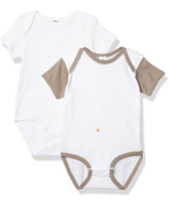 Marky G 2-pk Baby Sz 12M Cotton Rib Bodysuit White / White Titanium - $13.00 CAD