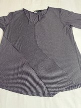 Lee Riders Shape Illusions Women’s Purple & White Stripes Long Sleeve Top Sz XL image 13