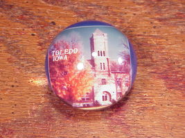 Toledo, Iowa Souvenir Acrylic Spherical Paperweight, depicting city hall - $6.95