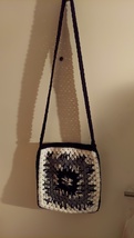 Crossbody Grey Blacks Bag, size 14 x 14 inches - £19.54 GBP
