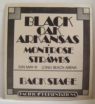 Black Oak Arkansas / Montrose (Sammy Hagar) / Strawbs - Vintage 70&#39;s Cloth Pass - £19.75 GBP