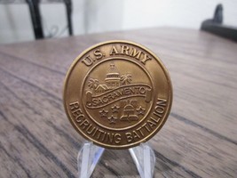 US Army Recruiting Battalion Sacramento Challenge Coin #663M  - £10.28 GBP
