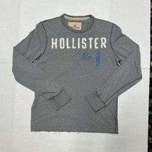 Hollister Y2K Men’s Logo Embroidered Long Sleeve Distressed T Shirt Size... - $378.09 MXN