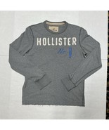 Hollister Y2K Men’s Logo Embroidered Long Sleeve Distressed T Shirt Size... - $27.03 CAD