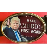 TRUMP 2024 Epoxy Belt Buckle  - &quot;MAKE AMERICA FIRST AGAIN&quot;  - NEW! - $14.80