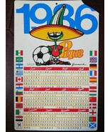 Vintage Mexican Wall Calendar Pique Mascot Mexico 86 FIFA World Cup Foot... - $64.10 CAD