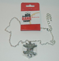 The Big Bang Theory Soft Kitty Jumping Figure Metal Silver Toned Necklace UNUSED - £7.62 GBP