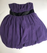 XXI Purple &amp; Black Strapless Party Dress Size Large L - $25.23