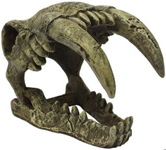 Prehistoric Resin Saber Tooth Skull Terrarium Decoration - £18.27 GBP