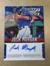 2014 Panini Prizm Draft Blue Mojo Auto Josh Morgan Rangers /75 Autograph - £3.10 GBP