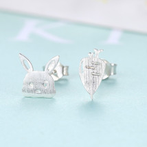 Love Cartoon Earrings S925 Silver Studs Simple Earrings Small Fresh Rabbit  - £10.38 GBP