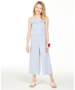 MSRP $49 Charter Club Big Girls Mommy &amp; Me Seersucker Jumpsuit Blue Size... - £13.83 GBP