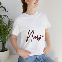 Unisex Jersey Short Sleeve Nurse T-shirt| Graduation Gift For Nurses | Cursive F - £15.87 GBP+