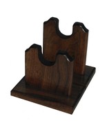 Walnut Wood Gun Rack Stand Plain Rifle Shotgun Two Piece Table Mantle Di... - $59.31 CAD