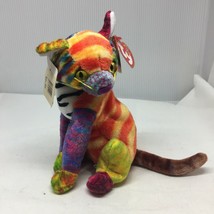 Ty Beanie Baby Kaleidoscope Cat Colorful Plush Stuffed Animal W Tag June 24 2000 - £15.72 GBP