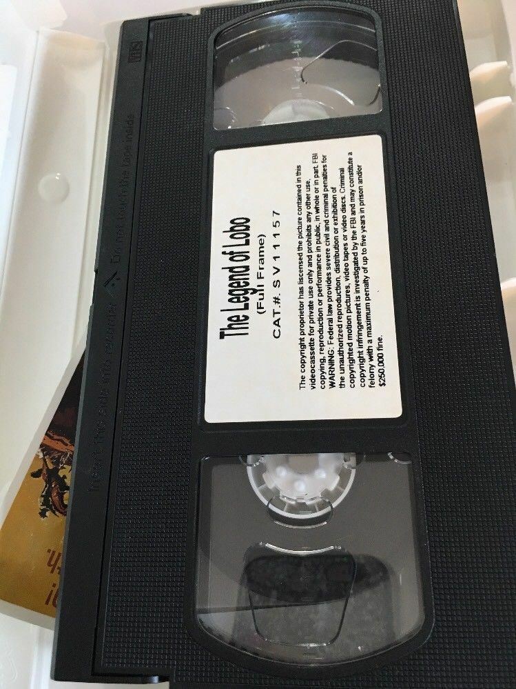 the Legend of the Lobo VHS Walt Disney Anchor Bay Clamshell Wolf Movie ...