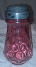 Vintage Victorian English Cranberry Glass  Sugar Shaker  - £73.26 GBP