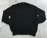 Brooks Brothers Cashmere Sweater Mens 2XL Black V Neck 3-Ply Italian Cas... - $44.54