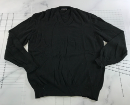 Brooks Brothers Cashmere Sweater Mens 2XL Black V Neck 3-Ply Italian Cashmere - £35.03 GBP