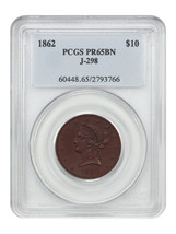 Pattern: 1862 $10 PCGS PR65BN (J-298) - £4,985.17 GBP