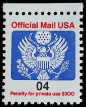1991 4c Eagle Official Mail USA Red &amp; Blue Scott O146 Mint F/VF NH - $0.99