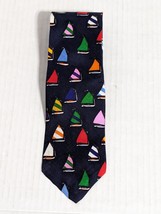 Talbots Kids Rainbow Fleet Eric Alynn Sailboat Boys Necktie Tie Silk Mad... - £7.62 GBP