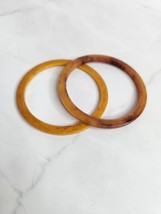 Bakelite Marbled Pair Of Bangle Bracelets *tested* - £37.34 GBP