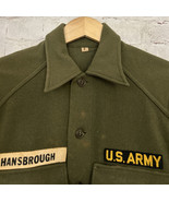 Vintage US Army Green Wool Field Shirt Mens Small Patches USATC Armor Ir... - £54.57 GBP
