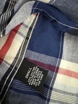 Carbon Slim Fit Men's Multicolor Button Up Plaid Pockets Shirt Long Sleeve S image 7